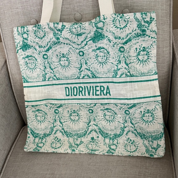 Dior Handbags - Green fabric Dior tote- brand new